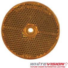 Round Retro Reflector Screw On 60mm - Amber Round Retro Reflector Screw On 60mm - Amber